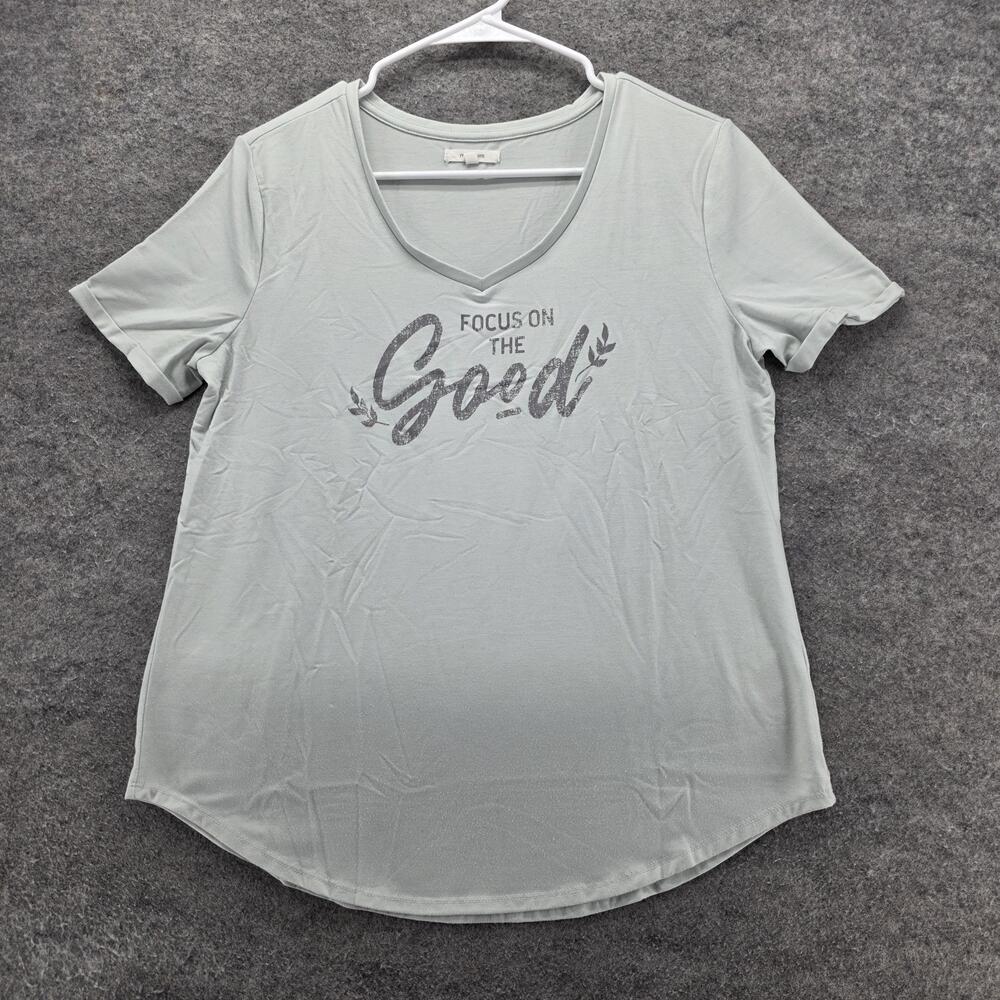 Maurices Shirt Womens Small Focus On The Good Graphic Tee Short Sleeve Casual